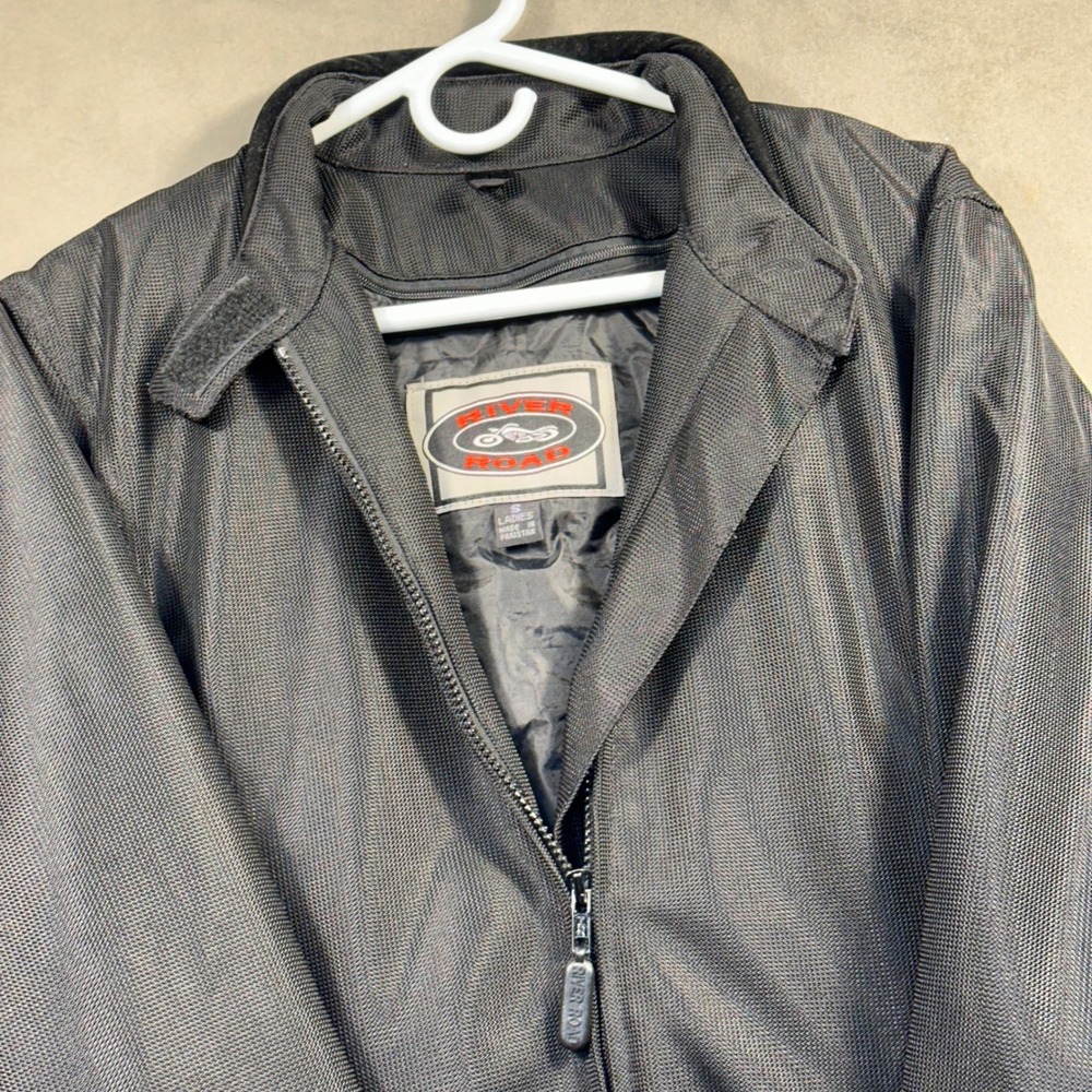River Road Motorcycle Jacket‎ Womens Size S Black Mesh Riding Gear Excellent